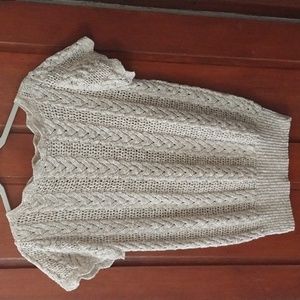 Vintage 80's  Short Sleeve Open Knit Sweater Keneth Too! Made in U.S.A.